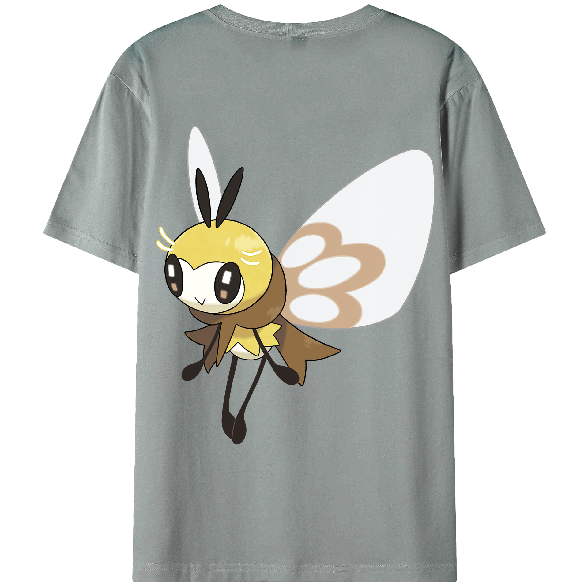 （画像用） ポケットモンスター Pokémon 綿100％ メンズ半袖Tシャツ（バックプリント） 通気性